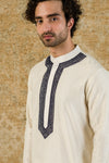 Ivory Chanderi Kurta Set
