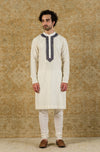 Ivory Chanderi Kurta Set