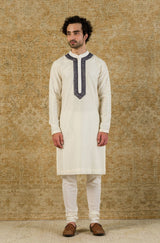 Ivory Chanderi Kurta Set