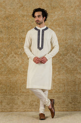 Ivory Chanderi Kurta Set
