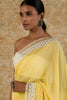 Lemon Yellow Georgette Saree