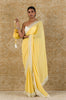Lemon Yellow Georgette Saree