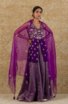 Purple Georgette Sharara Set