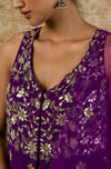 Purple Georgette Sharara Set