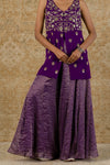 Purple Georgette Sharara Set