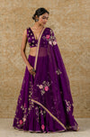 Purple Georgette Lehenga Set