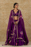 Purple Georgette Lehenga Set
