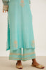 Turquoise Blue Dori Embroidered Kurta Set