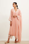 Kiara Advani in Blush Pink Chanderi Kurta Set
