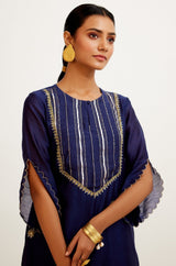 Navy Blue Hand Embroidered Kurta Set (RTS)