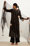 Black Zari Detailed Chanderi Kurta Set