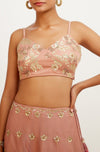 Rose Organza Lehenga Set