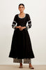 Black Chanderi Anarkali Set