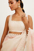 Ivory Pink Silk Organza Saree