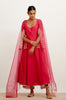 Fuchsia Pink Dori Embroidered Anarkali Set