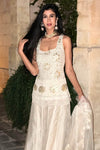 Navneet Randhawa Ivory Georgette Sharara  Set