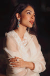 Sobhita Dhulipala in Ivory Organza Embroidered Saree