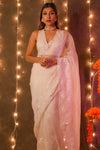 Upalina Gupta in Ivory Organza Embroidered Saree