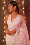 Upalina Gupta in Ivory Organza Embroidered Saree