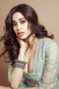 Janhvi Kapoor in Sage Green Slit Silk Organza Kurta Set