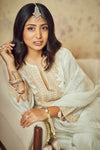 Meagan Concessio in Ivory Dori Embroidered Kurta Set