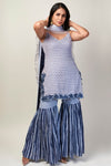 Lavanya Tripathi In Ash Blue Moss Cotton Sharara Set
