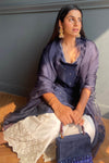 Gopalika Virmani In Navy Mukaish Chanderi Kurta Set