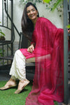 Medha Bahguna In Fuchsia Mukaish Chanderi Kurta Set