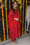 Anita H Reddy in Fuchsia Hand Block Printed Kurta Set