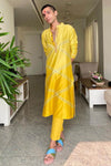 Siddharth Batra in Ombre Mustard Tie & Dye Kurta set