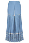 Airforce Blue Angrakha Kurta with Sharara - devnaagri