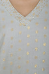 Aqua Blue Straight Kurta with Palazzo - devnaagri
