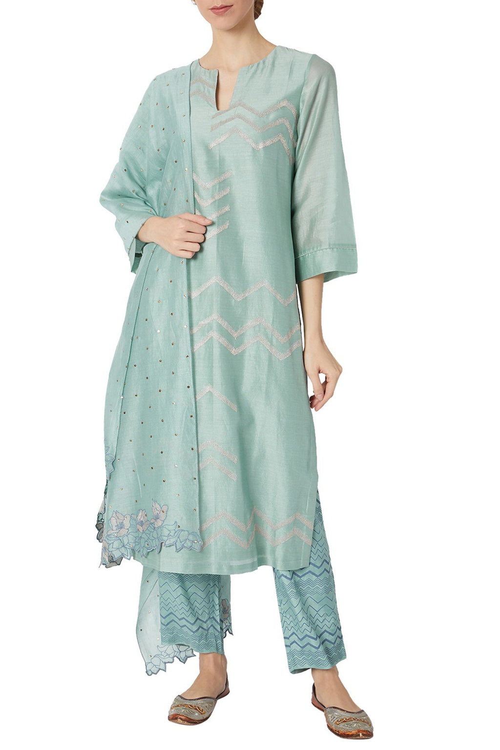 Aqua Blue Kurta Set
