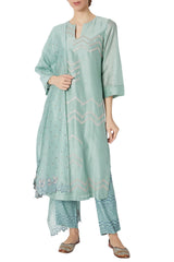 Aqua Blue Kurta Set