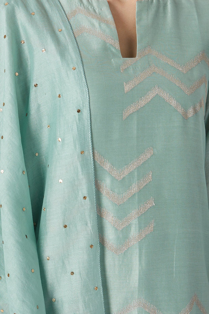 Aqua Blue Kurta Set