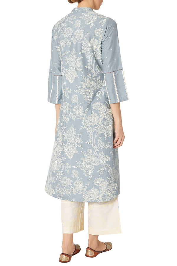 Ash Blue Kurta Set