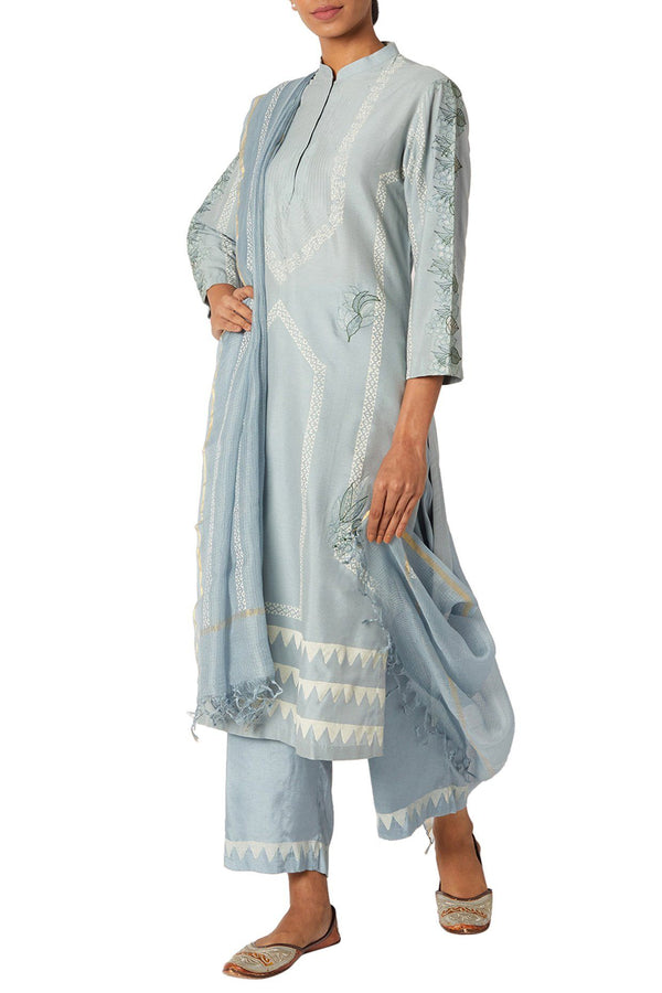 Ash Blue Kurta Set