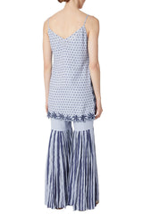 Lavanya Tripathi In Ash Blue Moss Cotton Sharara Set
