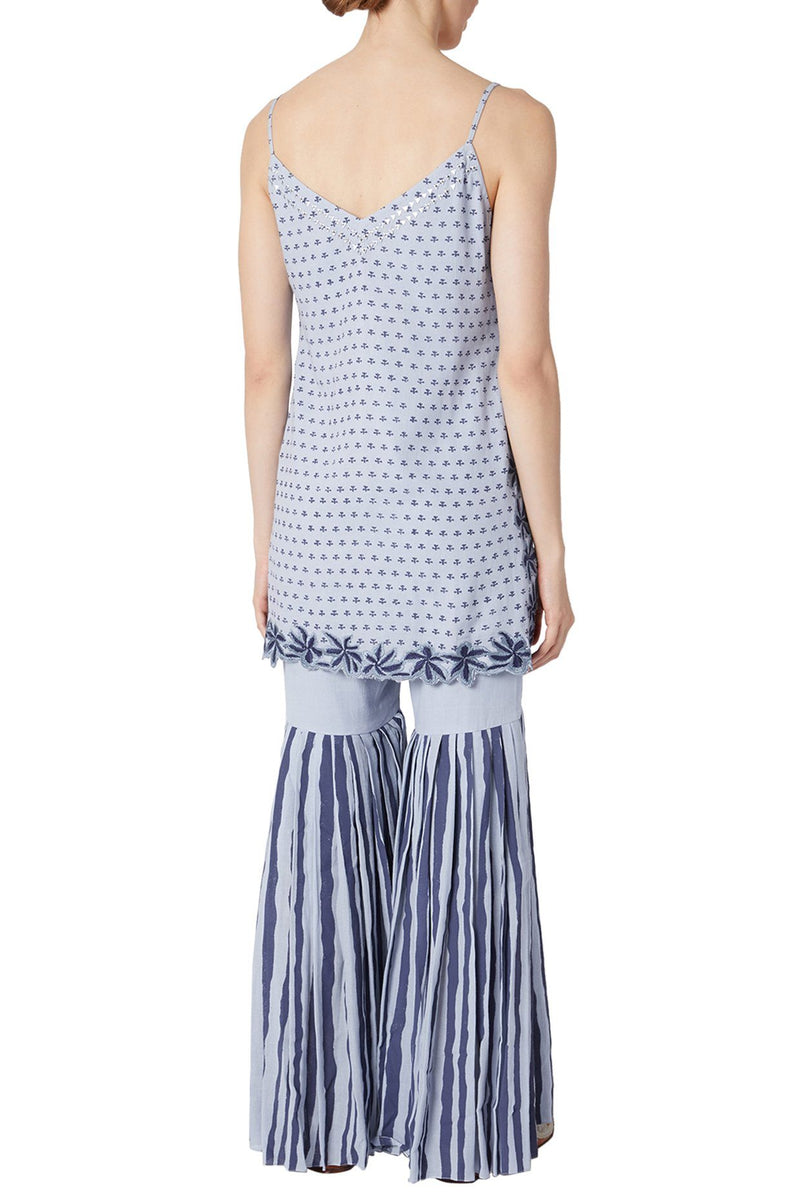 Lavanya Tripathi In Ash Blue Moss Cotton Sharara Set
