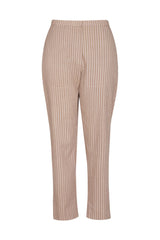 Beige Chanderi Straight Kurta With Pants - devnaagri