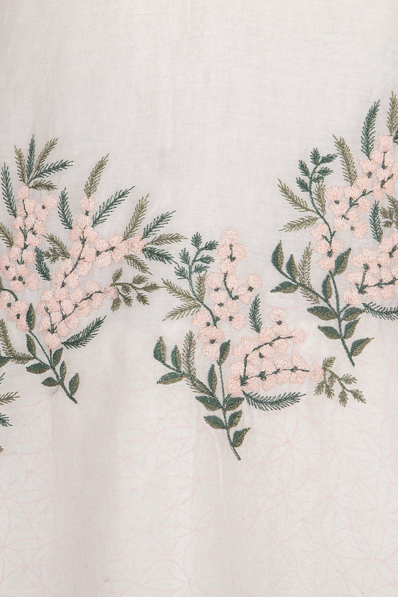 Off-White Chanderi Kurta with Shantoon Pallazo - devnaagri