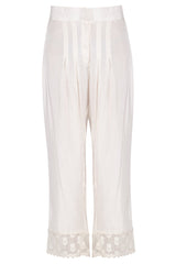 Off-White Chanderi Kurta with Shantoon Pallazo - devnaagri