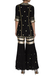 Black Sharara Kurta with Dupatta - devnaagri