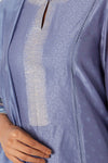 Blue Chanderi Kurta Set