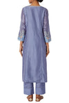Blue Chanderi Kurta Set