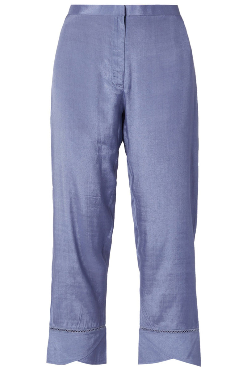 Blue Chanderi Kurta Set