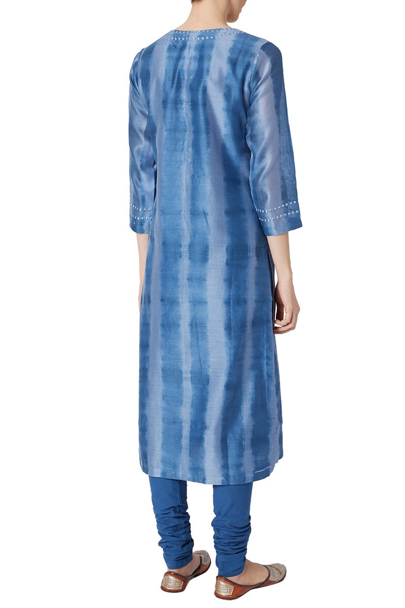 Blue Tie-Dye Kurta Set
