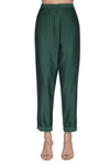 Bottle Green Anarkali with Pants Set - devnaagri