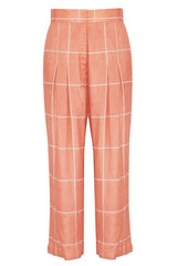 Coral Straight kurta with Block Printed Pallazo - devnaagri