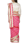 Fuschia Leheriya Saree - devnaagri